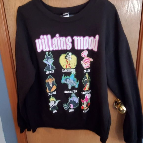 Disney Villians Moods Sweatshirt Juniors XL - Picture 2 of 4